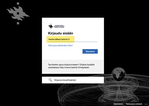 helsingin yliopisto sähköposti kirjautuminen|Web Login Service .